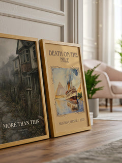 More Than This watercolour print framed by window – literary home decor