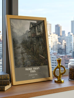 More Than This book cover print framed by window – literary home decor