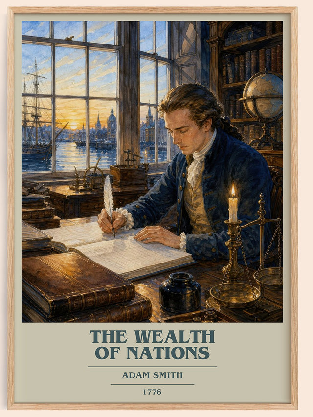 The Wealth of Nations Book Cover Poster by Adam Smith