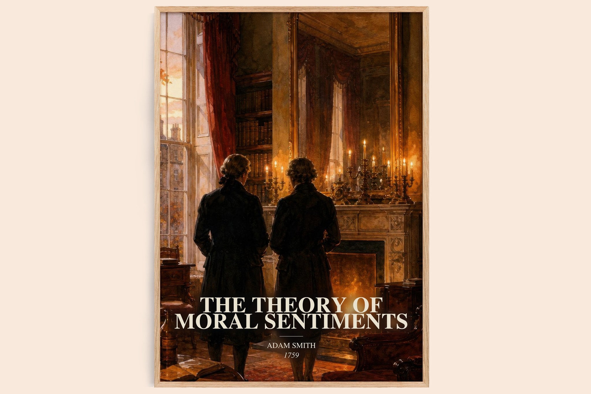 theory of moral sentiments Book Watercolour Illustration by Adam Smith