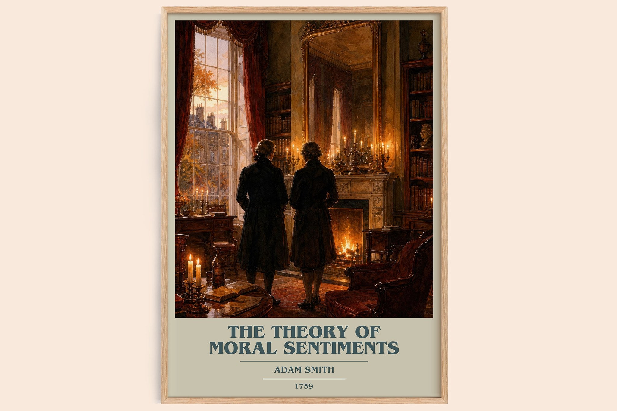 The theory of moral sentiments Book Cover Poster by Adam Smith