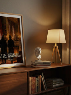 The theory of moral sentiments watercolour print on bookshelf – Adam Smith fan gift