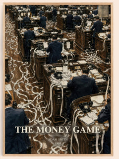 The money game watercolour book poster by Adam Smith – framed literary art print