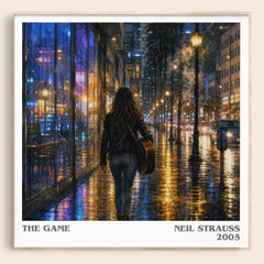 The Game literary book poster by Neil Strauss – framed literary art print