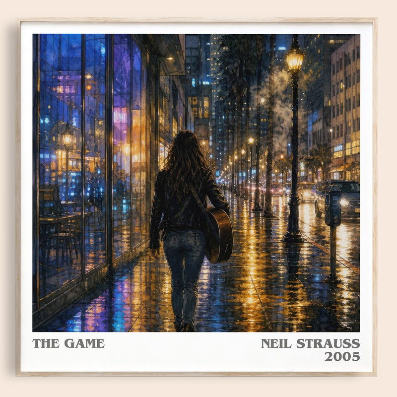 The Game literary book poster by Neil Strauss – framed literary art print