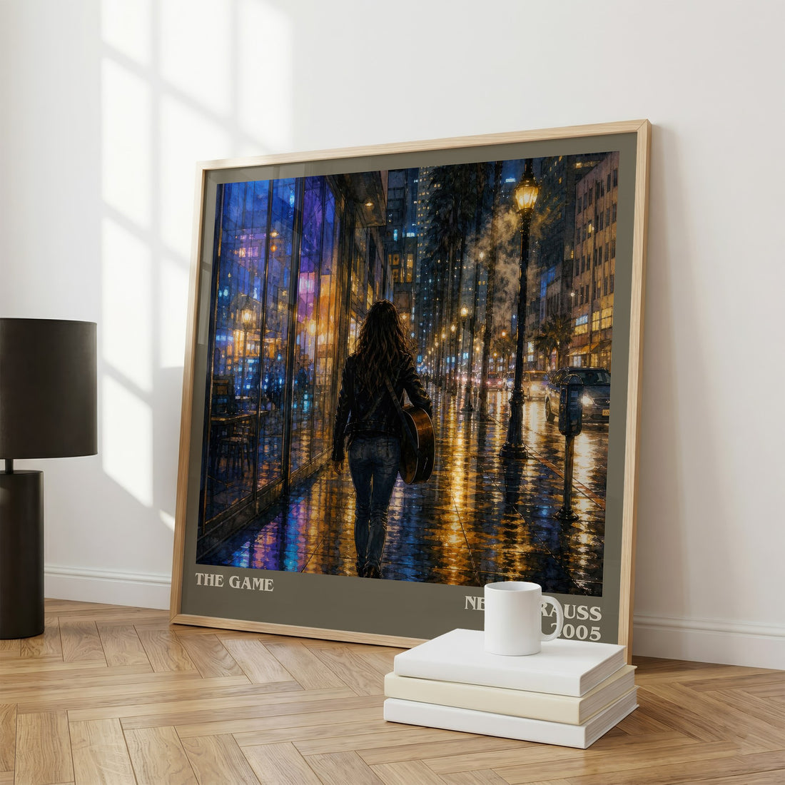 The Game literary print framed by window – literary home decor