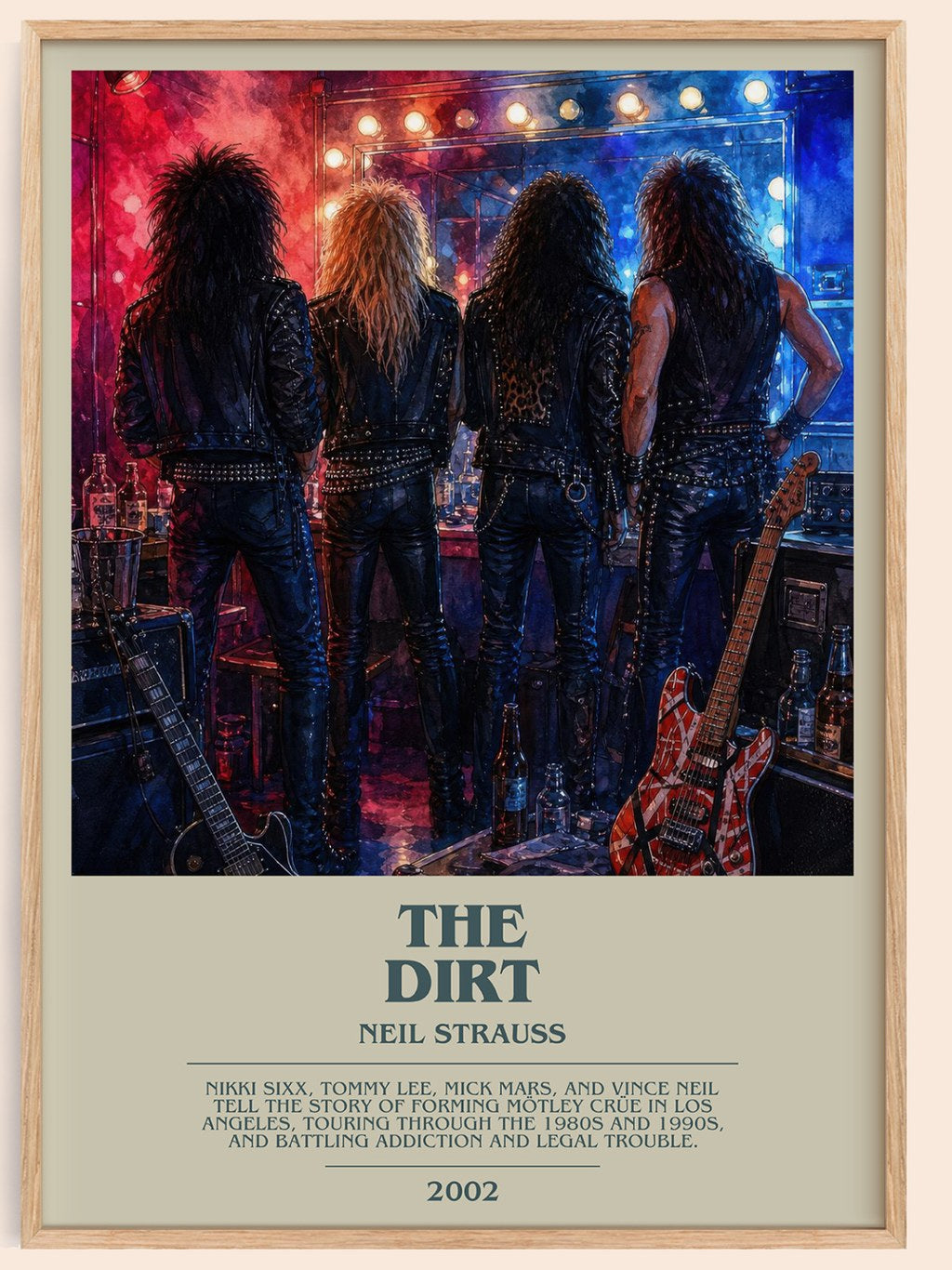 The Dirt bookish book poster by Neil Strauss – framed literary art print