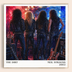The Dirt literary book poster by Neil Strauss – framed literary art print