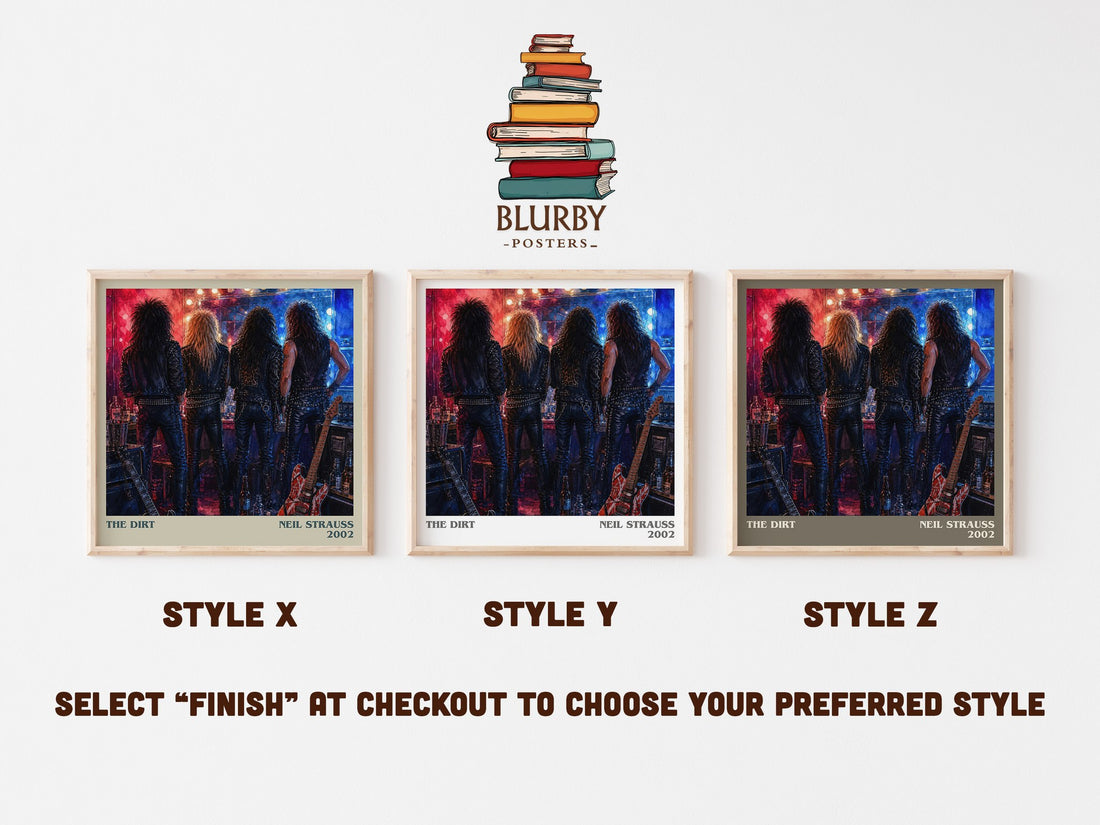 The Dirt literary print in frame leaning in hallway – memoir wall art (mockup)
