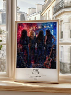 The Dirt book cover poster colour and style options – Neil Strauss book art
