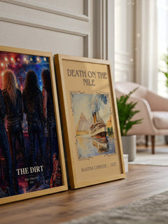 The Dirt watercolour print framed by window – literary home decor
