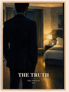 The truth watercolour book poster by Neil Strauss – framed literary art print