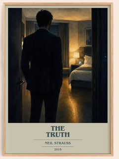 The truth book cover book poster by Neil Strauss – framed literary art print