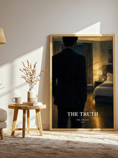 The truth watercolour print in frame leaning in hallway – memoir wall art