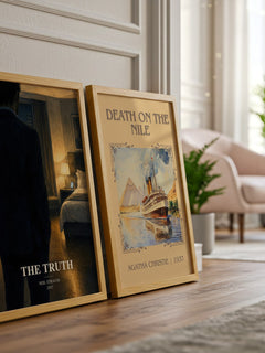 The truth watercolour print framed by window – literary home decor