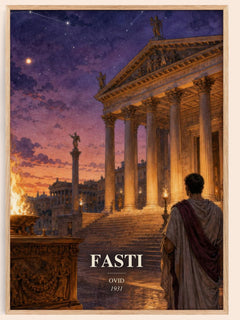 Fasti watercolour book poster by Ovid – framed literary art print