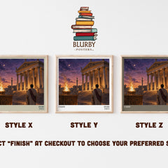 Fasti literary print in frame leaning in hallway – poetry wall art