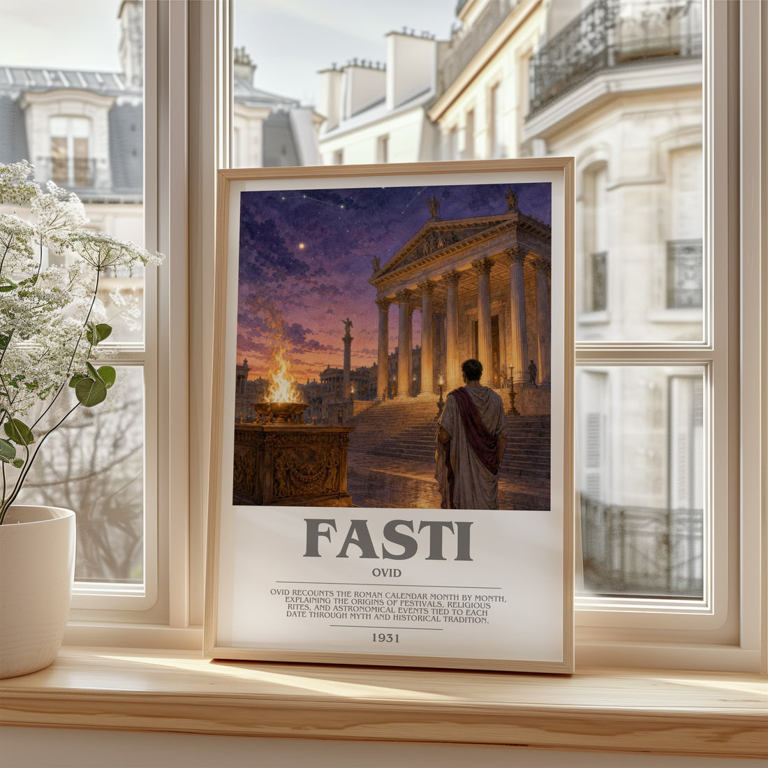 Fasti bookish poster colour and style options – Ovid book art