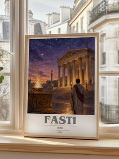 Fasti book cover poster colour and style options – Ovid book art