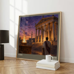 Fasti literary print framed by window – literary home decor