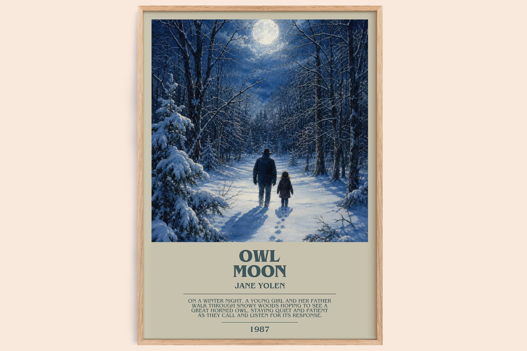 Owl Moon Bookish Wall Art by Jane Yolen