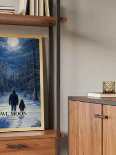 Owl Moon book watercolour illustration paper finish options – matte satin gloss