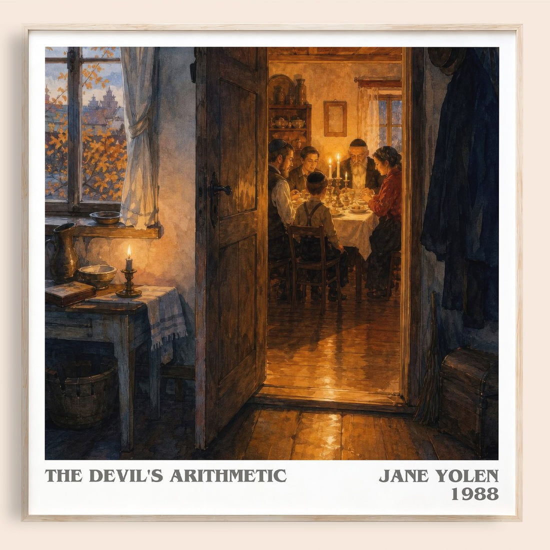 The devil's arithmetic literary book poster by Jane Yolen – framed literary art print