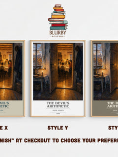 The devil's arithmetic book cover print in frame leaning in hallway – historical fiction wall art