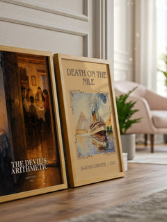The devil's arithmetic watercolour print framed by window – literary home decor