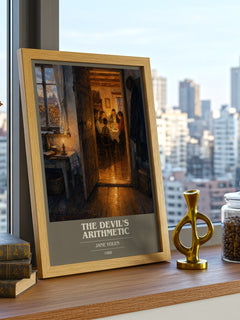 The devil's arithmetic book cover print framed by window – literary home decor