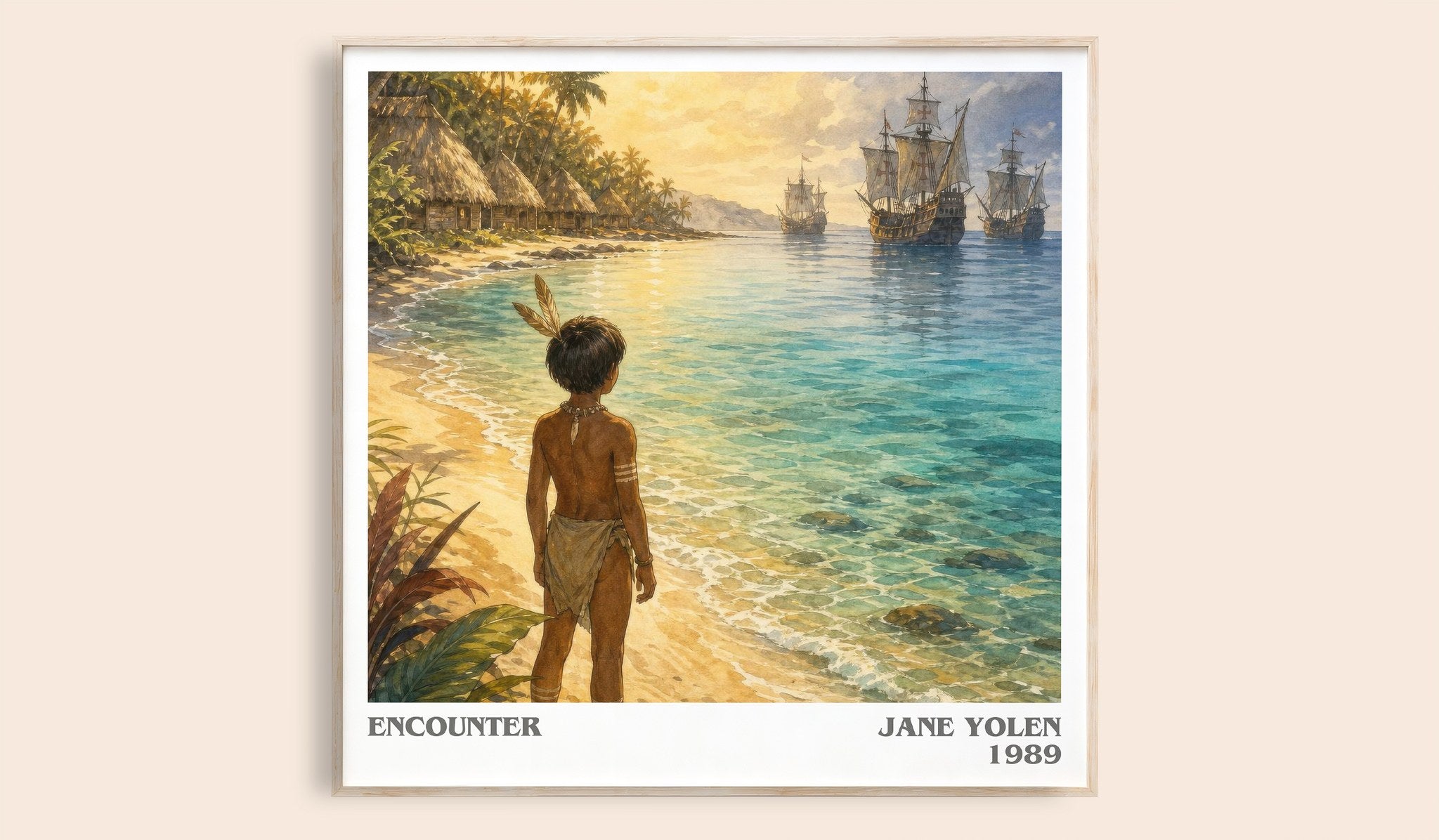 Encounter Literary Art Print by Jane Yolen