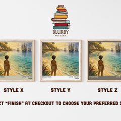 Encounter literary print in frame leaning in hallway – childrens wall art