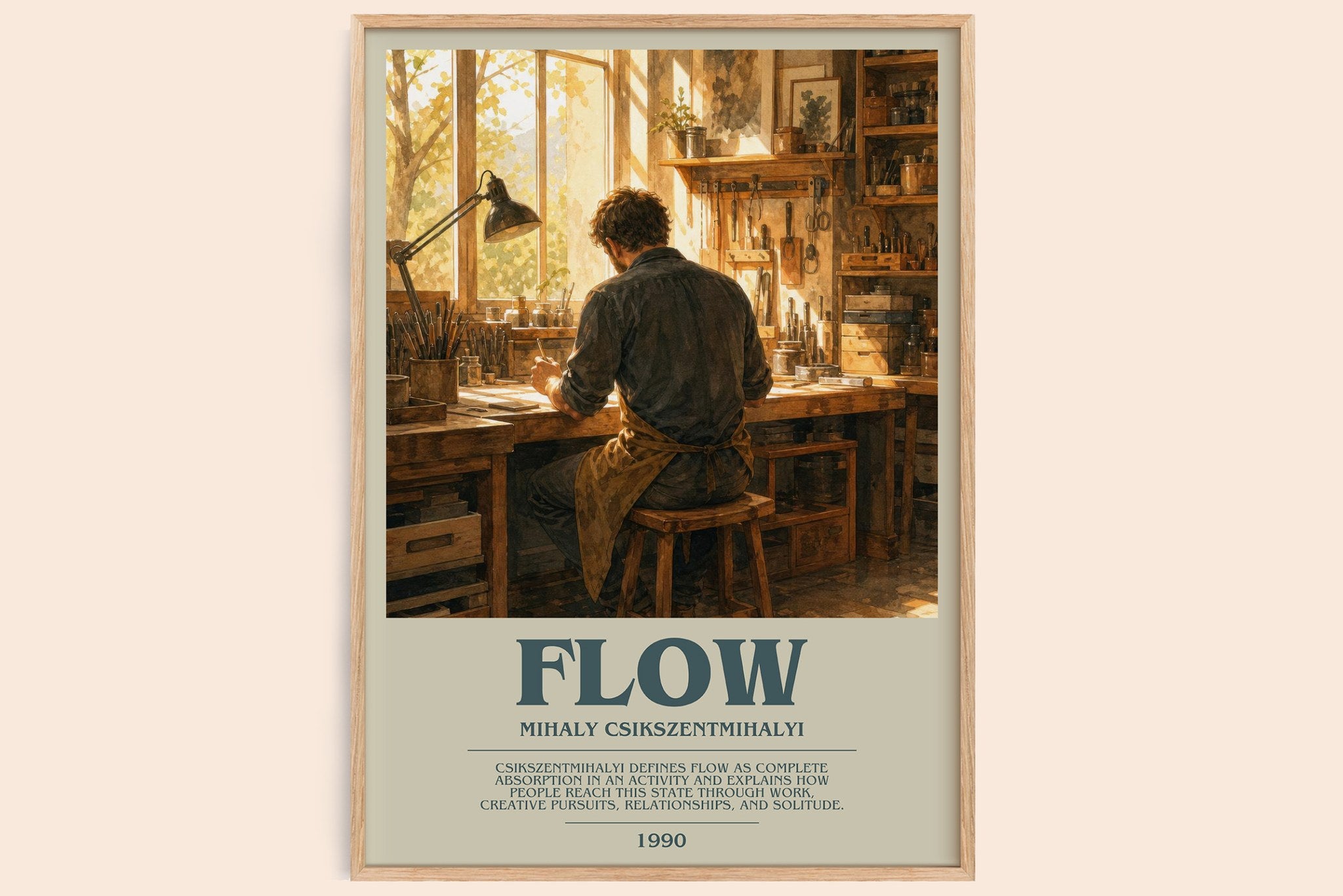 Flow Bookish Wall Art by Mihaly Csikszentmihalyi