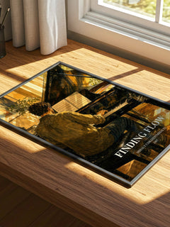 Finding flow watercolour book poster framed on wall – non fiction wall art