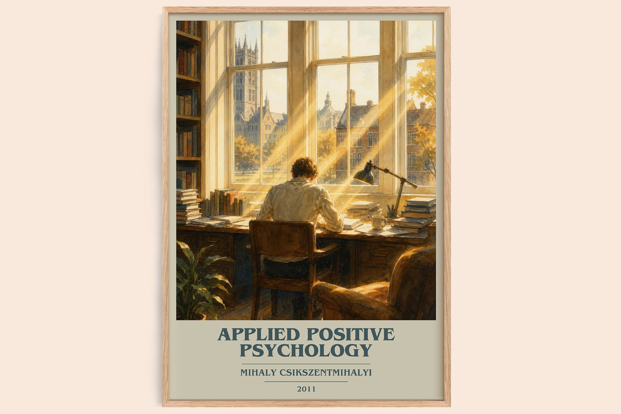 Applied positive psychology Book Cover Poster by M. Csikszentmihalyi