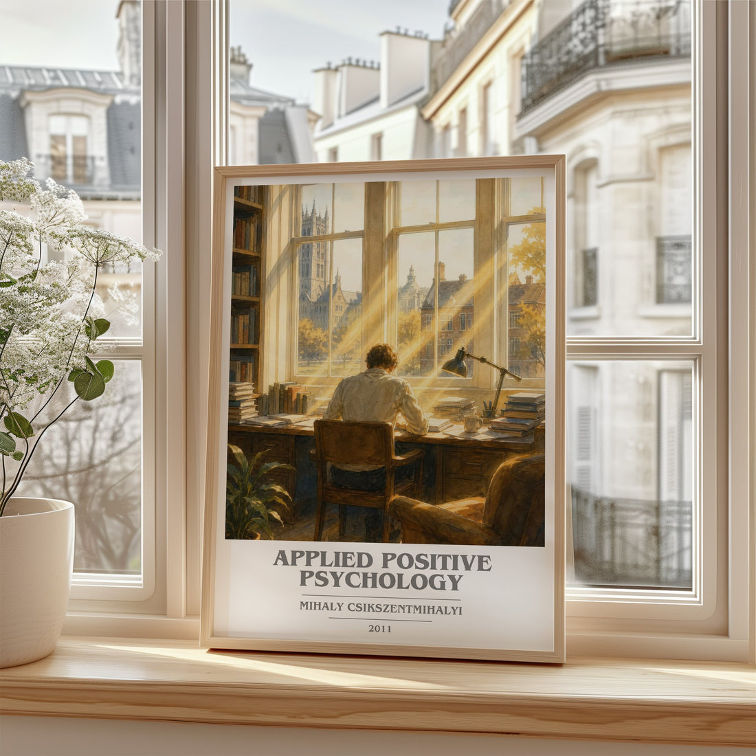 Applied positive psychology book cover poster colour and style options – Mihaly Csikszentmihalyi book art