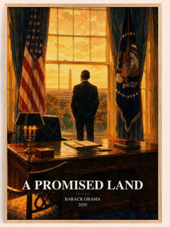 A Promised Land watercolour book poster by Barack Obama – framed literary art print
