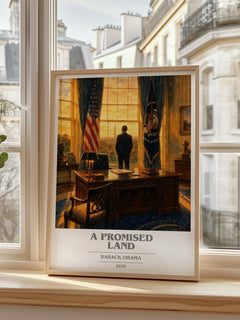 A Promised Land book cover poster colour and style options – Barack Obama book art