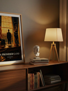 A Promised Land watercolour print on bookshelf – Barack Obama fan gift