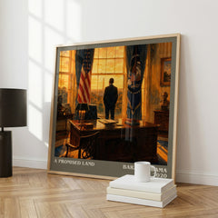 A Promised Land literary print framed by window – literary home decor