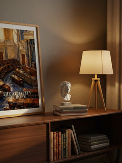 The Audacity of Hope watercolour print on bookshelf – Barack Obama fan gift