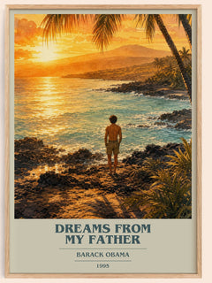 Dreams from My Father book cover book poster by Barack Obama – framed literary art print