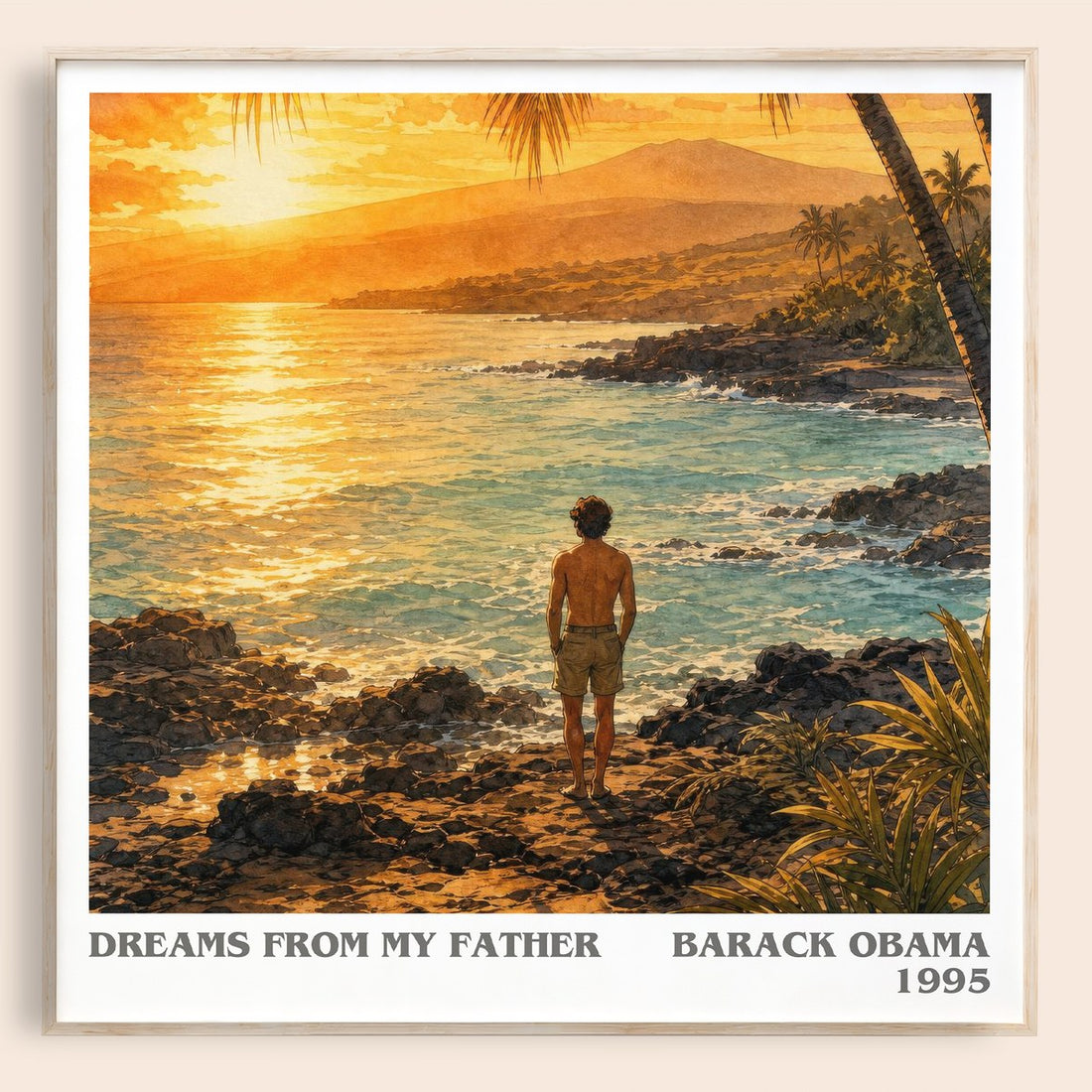 Dreams from My Father literary book poster by Barack Obama – framed literary art print
