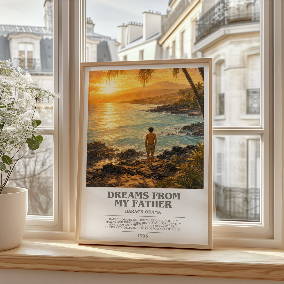 Dreams from My Father bookish poster colour and style options – Barack Obama book art