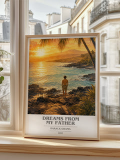 Dreams from My Father book cover poster colour and style options – Barack Obama book art