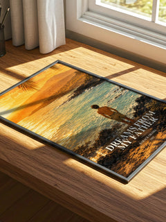 Dreams from My Father watercolour book poster framed on wall – memoir wall art