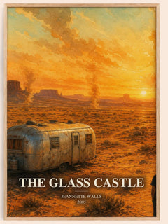 The Glass Castle watercolour book poster by Jeannette Walls – framed literary art print