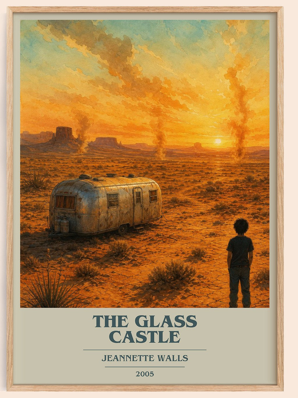 The Glass Castle book cover book poster by Jeannette Walls – framed literary art print