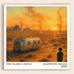 The Glass Castle literary book poster by Jeannette Walls – framed literary art print