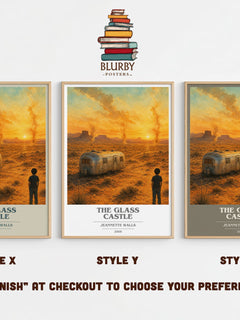 The Glass Castle book cover print in frame leaning in hallway – memoir wall art